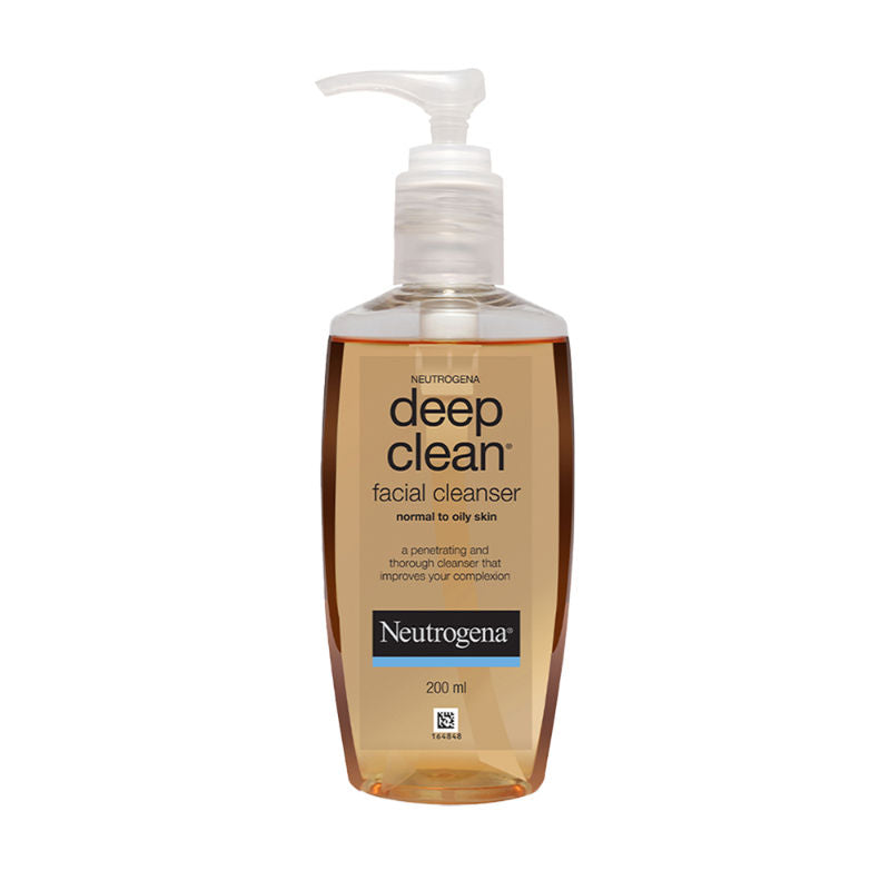 Neutrogena Deep Clean Facial Cleanser Face Wash for Normal to Oily Skin