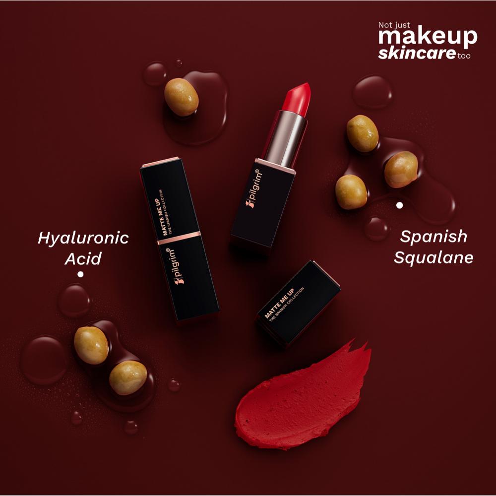 Pilgrim Matte Me Up Intense Colour Transferproof & Smudgeproof Lipstick
