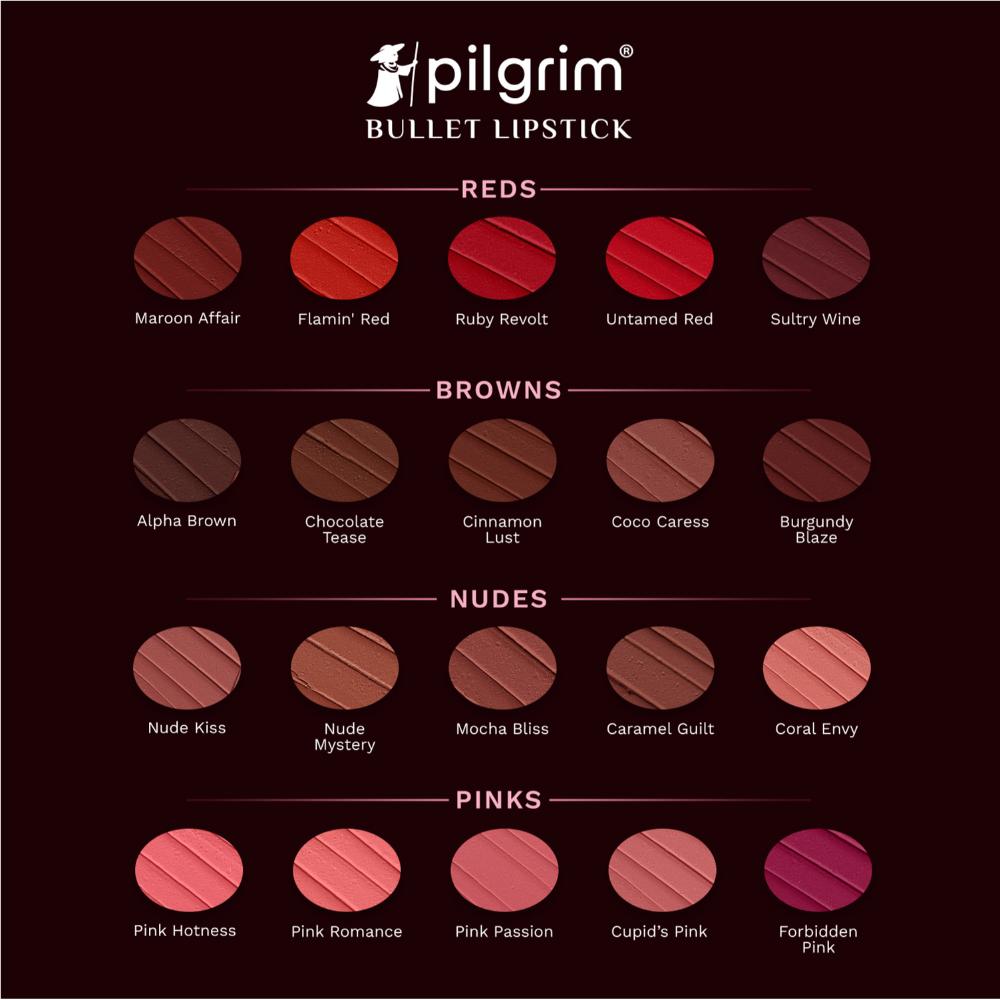 Pilgrim Matte Me Up Intense Colour Transferproof & Smudgeproof Lipstick