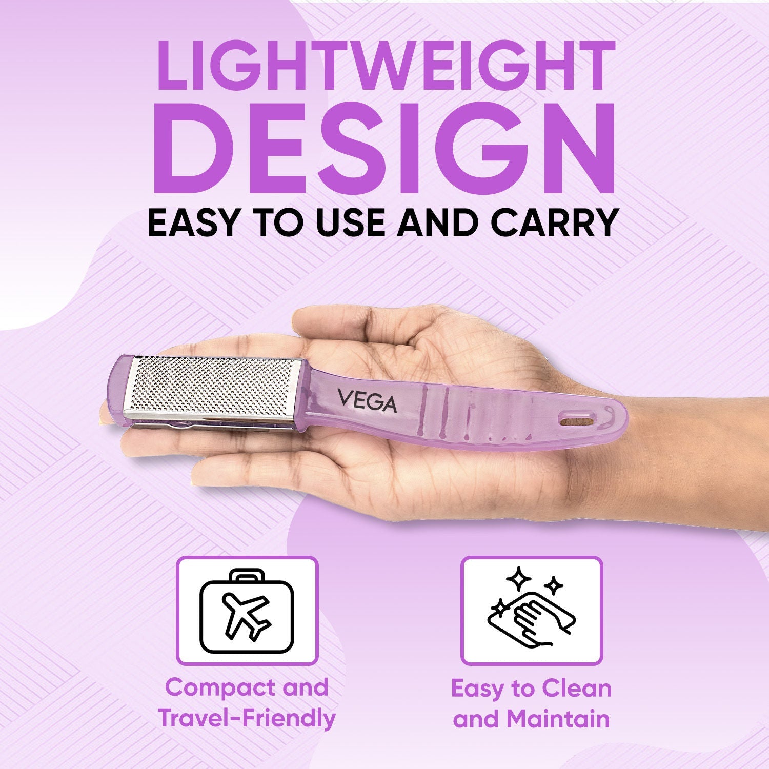 VEGA Pedicure Foot File–Dual-Sided Foot Scrubber for Remove Dead Skin, Callus (PD-03)