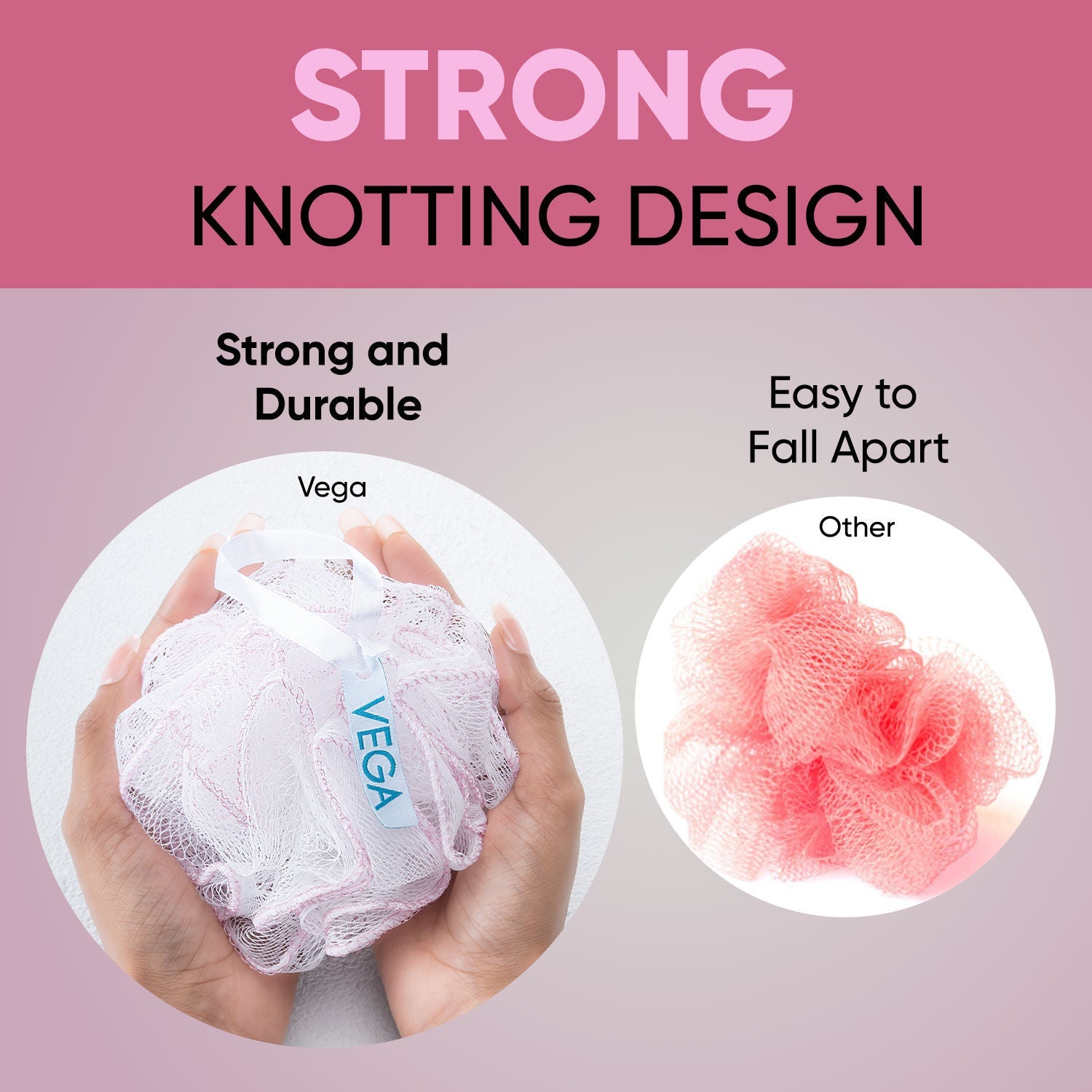 VEGA Everyday Bath Sponge Body Scrubber for Men & Women (BA-3/8)