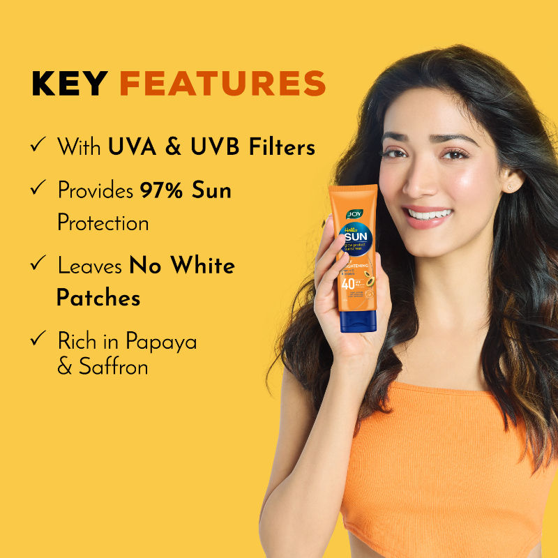 Joy Hello Sun SunBlock & Anti Tan Lotion SPF 40 PA++++
