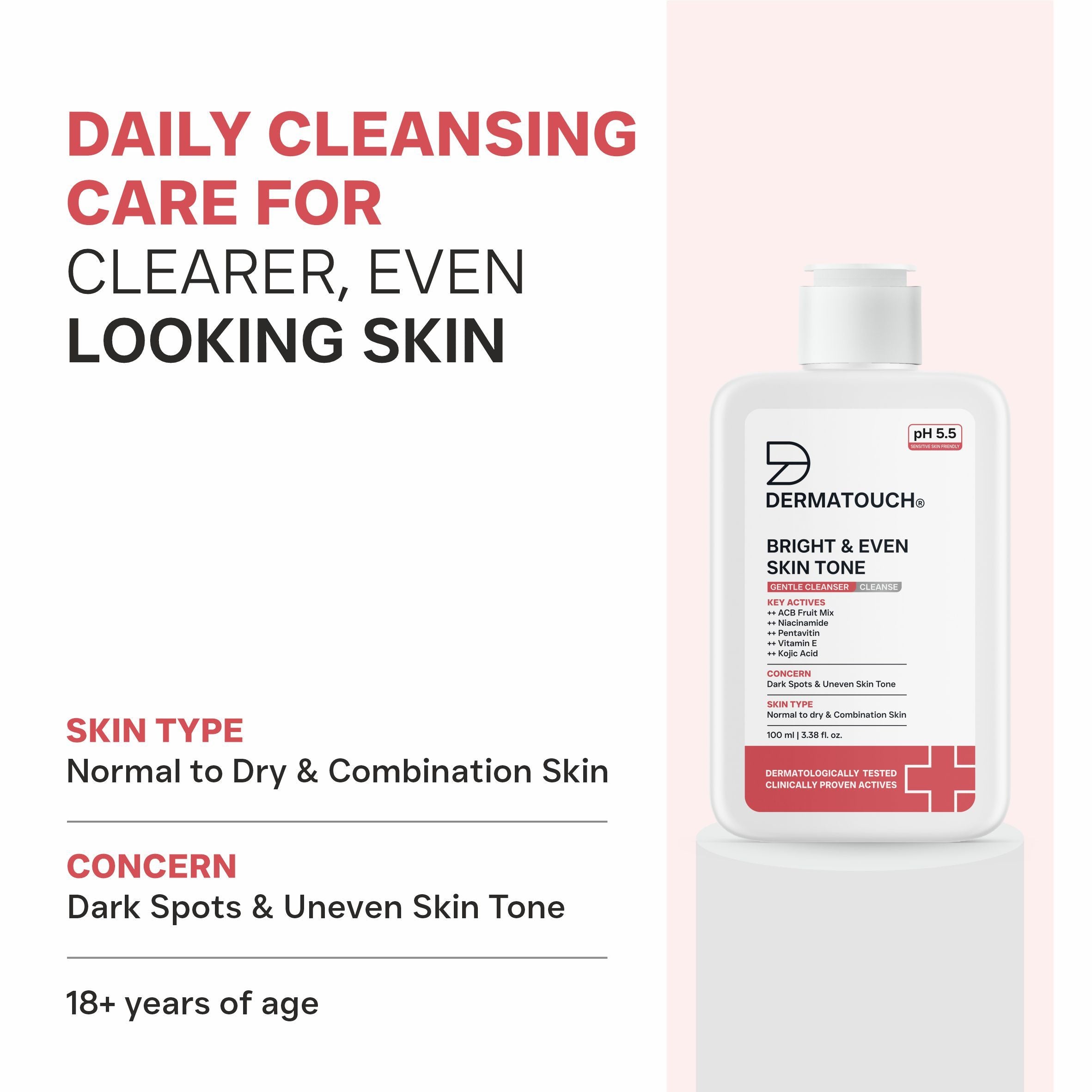 Dermatouch Bright & Even Skin Tone Gentle Cleanser