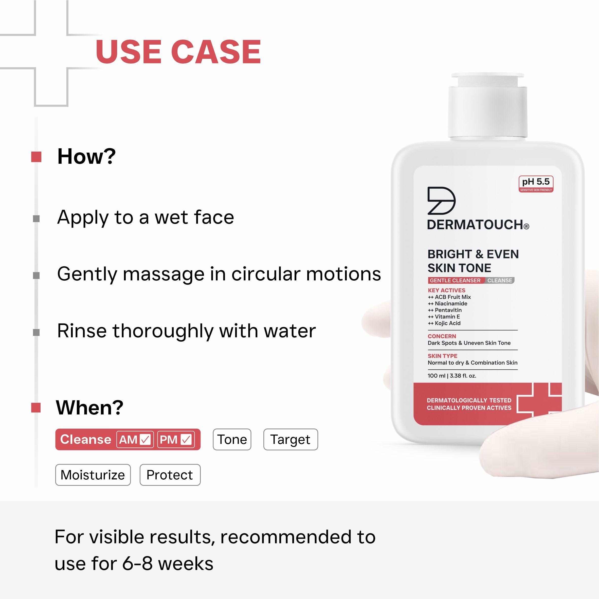 Dermatouch Bright & Even Skin Tone Gentle Cleanser