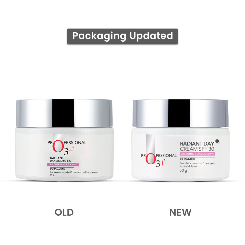 O3+ Radiant Day Cream Moisturiser SPF30 for Brightening & Glowing Skin | All Skin Types