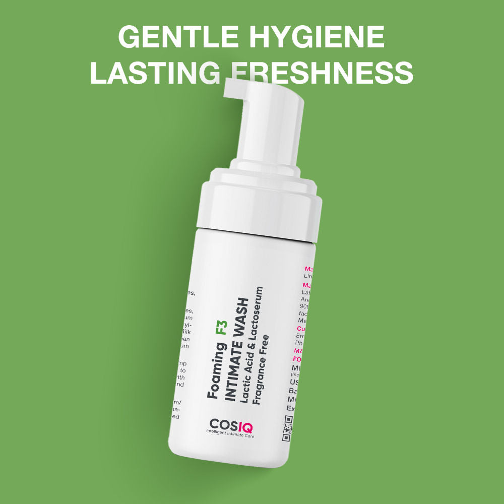 Cos-IQ Foaming F3 Intimate Wash - Lactic Acid & Lactoserum For Ichiness & Odour