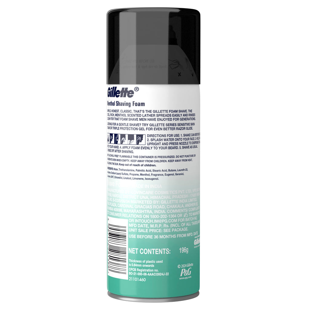 Gillette Classic Menthol Shaving Foam
