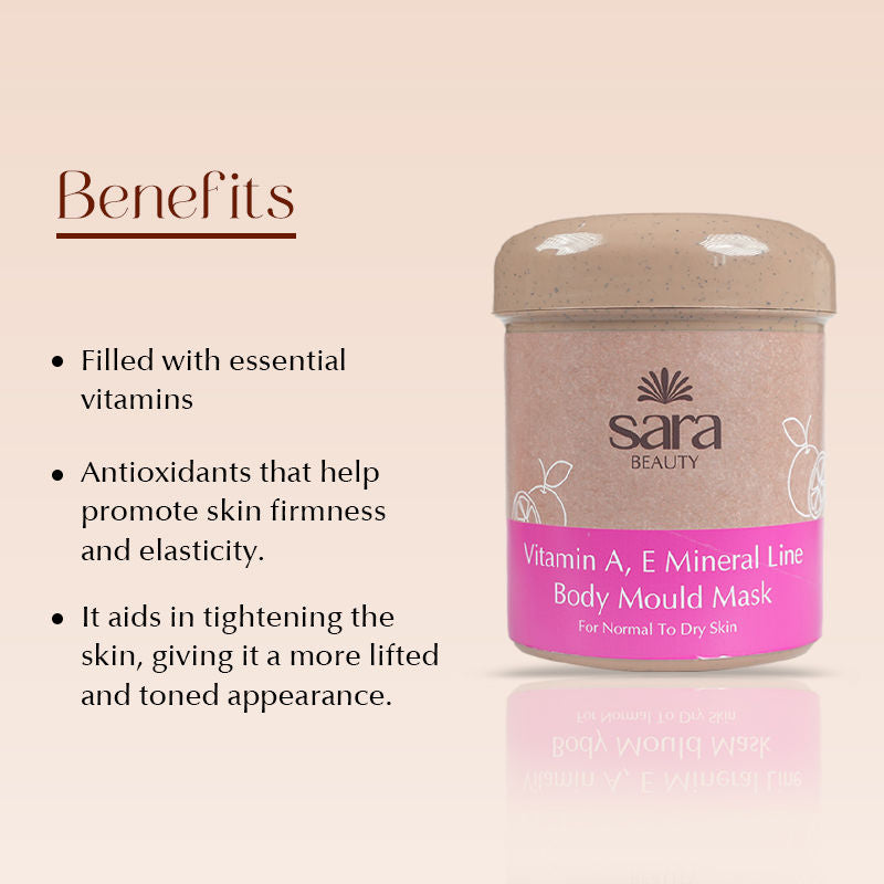 Sara Vitamin A & E Mineral Line Body Mould Mask for Smoother Skin & Brighter Glow