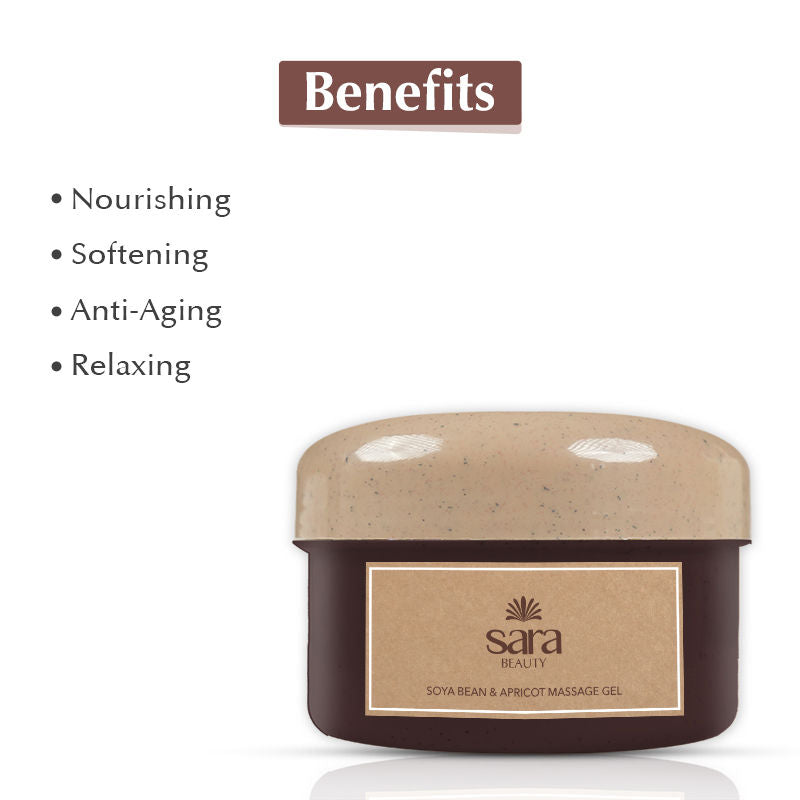 Sara Soya bean & Apricot Massage Gel For Pore Cleansing, Brightening Skin & Radiant Glow