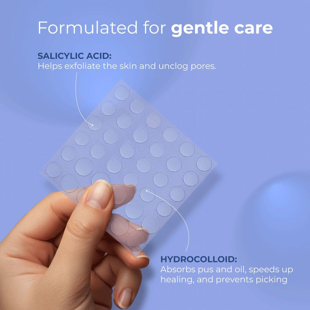 Nua Pimple Patch for Acne - 36 Hydrocolloid and Salicylic Acid Patches - For All Skin Types