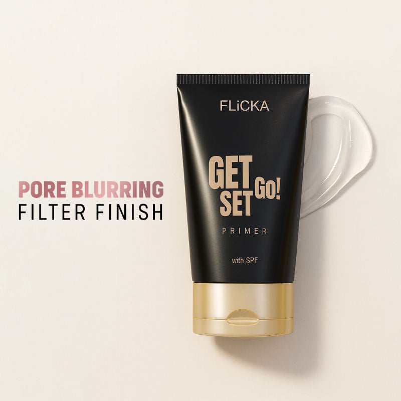 Flicka Get Set Go Pore Blurring Primer With Spf Waterproof & Oil Control Silicon Based