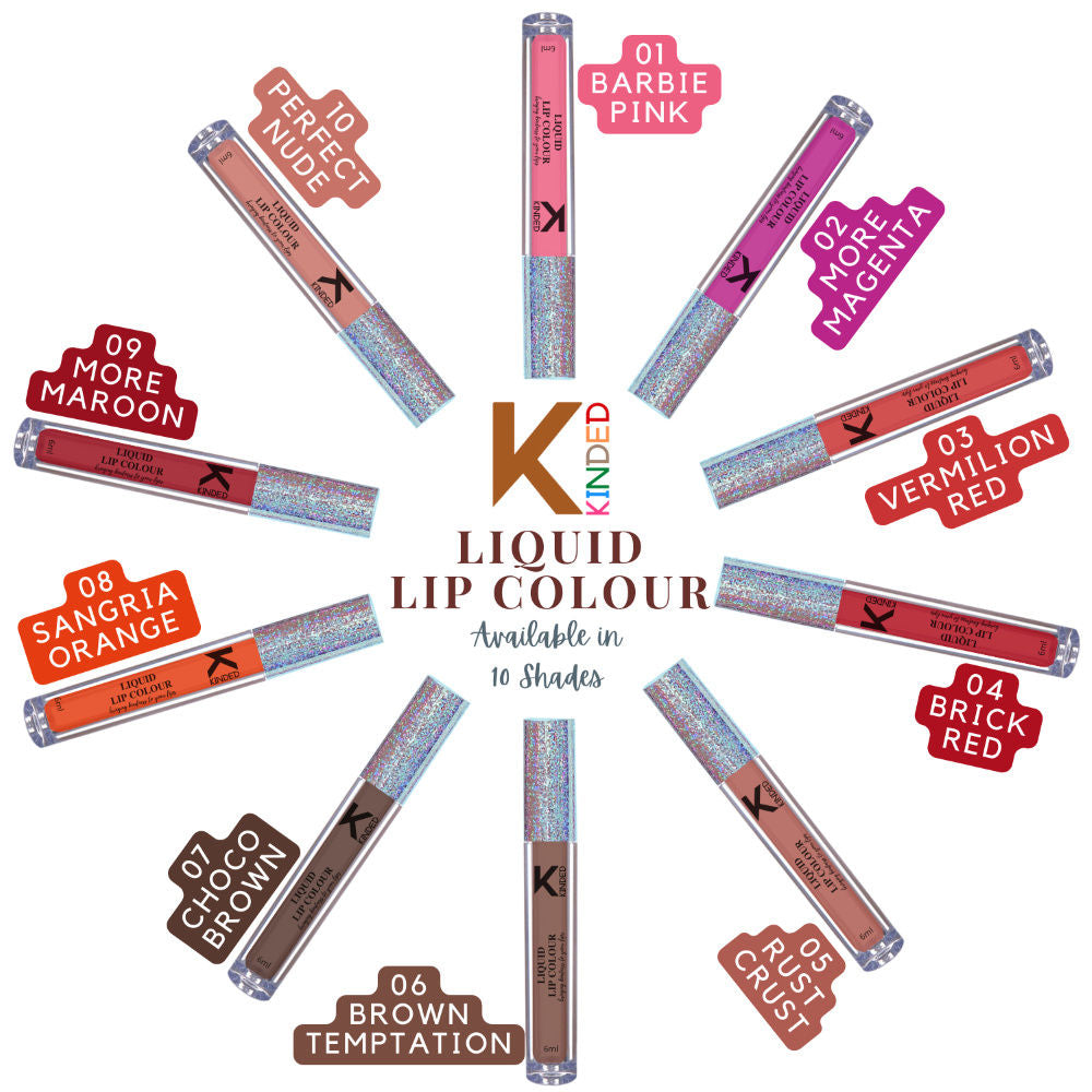 KINDED Liquid Lip Colour Lipstick Lip Gloss