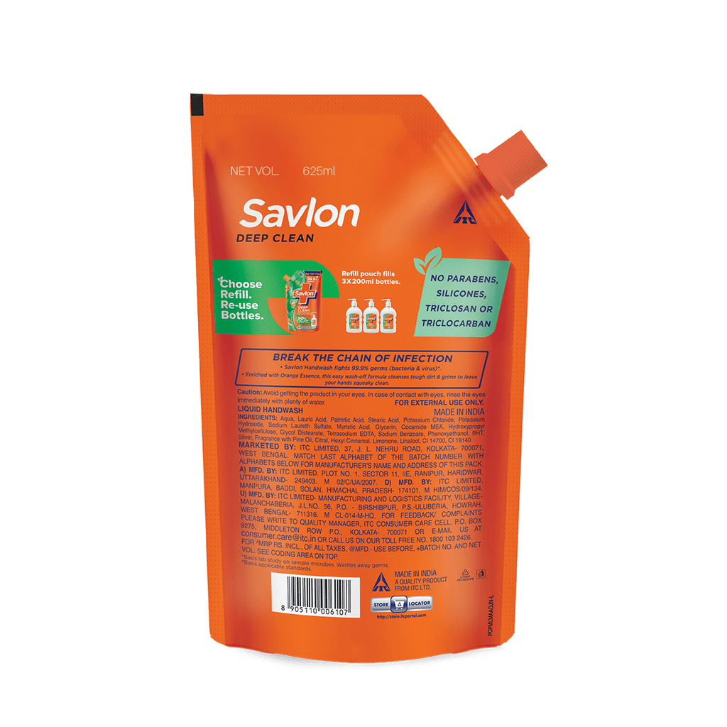 Savlon Deep Clean Germ Protection Liquid Handwash Refill Pouch