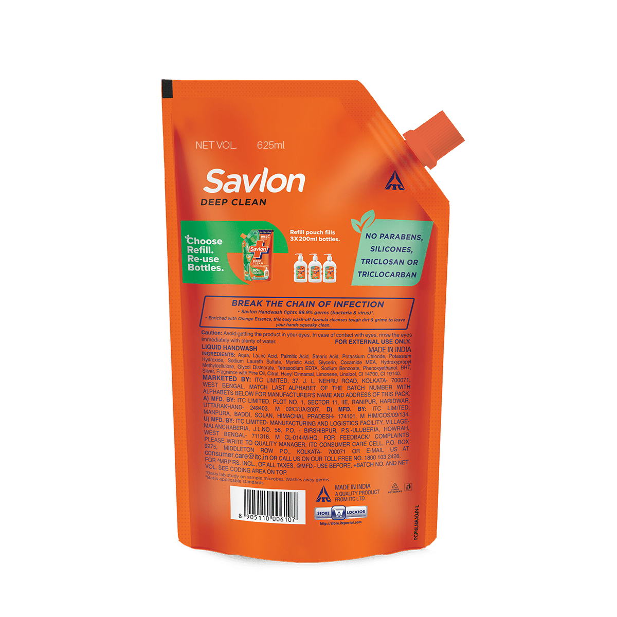 Savlon Deep Clean Germ Protection Liquid Handwash Refill Pouch