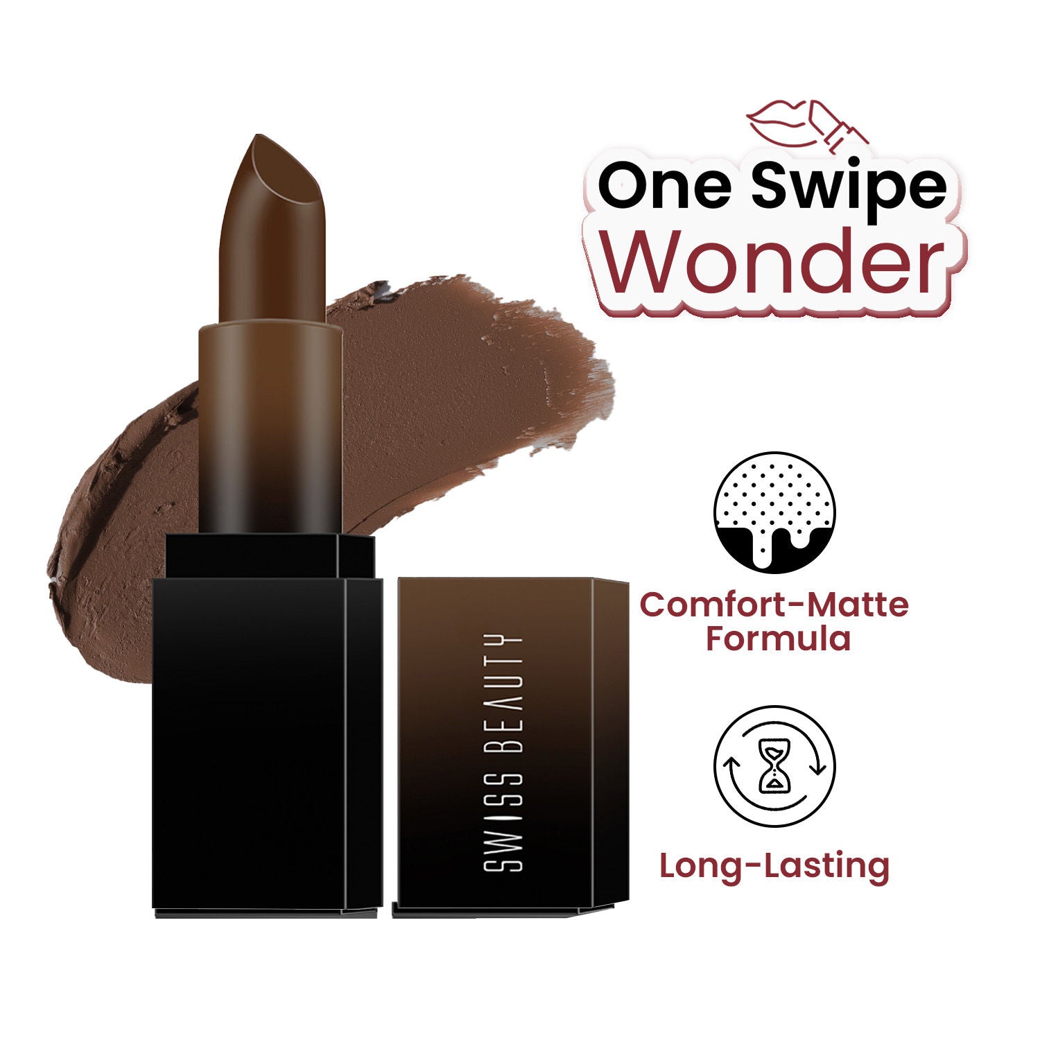Swiss Beauty HD Matte Lipstick , High Coverage , Lightweight