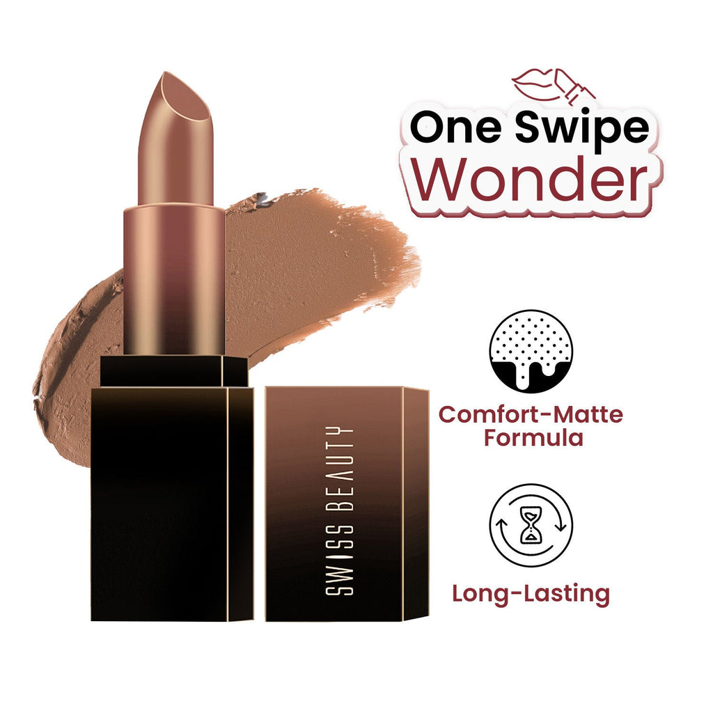 Swiss Beauty HD Matte Lipstick , High Coverage , Lightweight