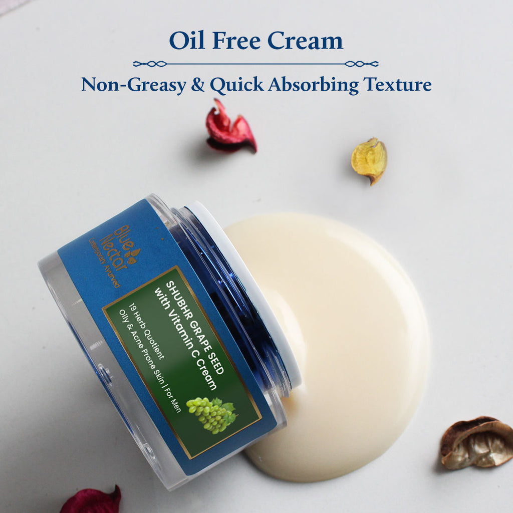 Blue Nectar Vitamin C Oil Free Cream for Oily & Acne Prone Skin for Men