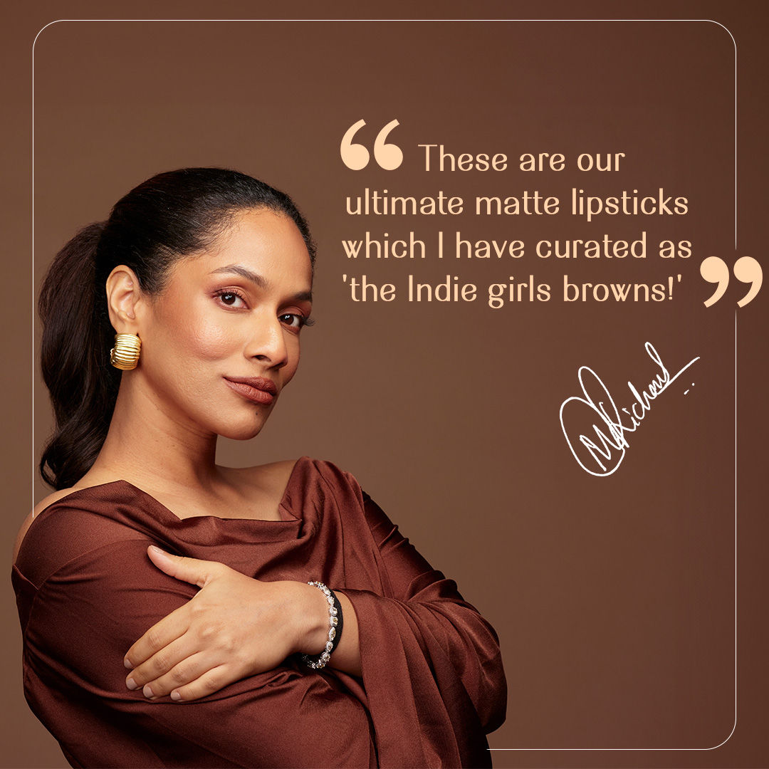 LoveChild Masaba Bare Browns Ultra Matte Transfer-proof Lipstick, Enriched with Avocado Oil & Vitamin E
