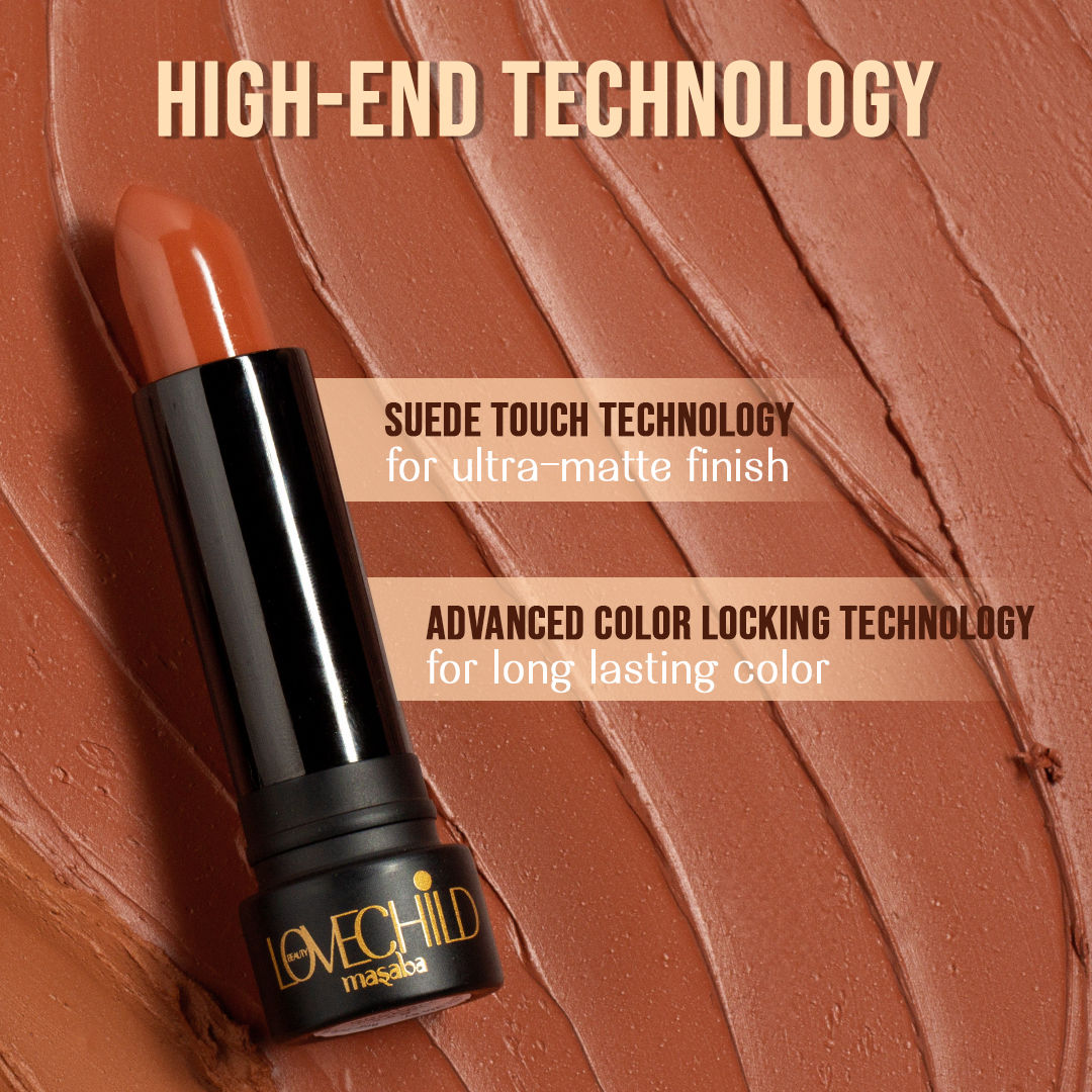 LoveChild Masaba Bare Browns Ultra Matte Transfer-proof Lipstick, Enriched with Avocado Oil & Vitamin E