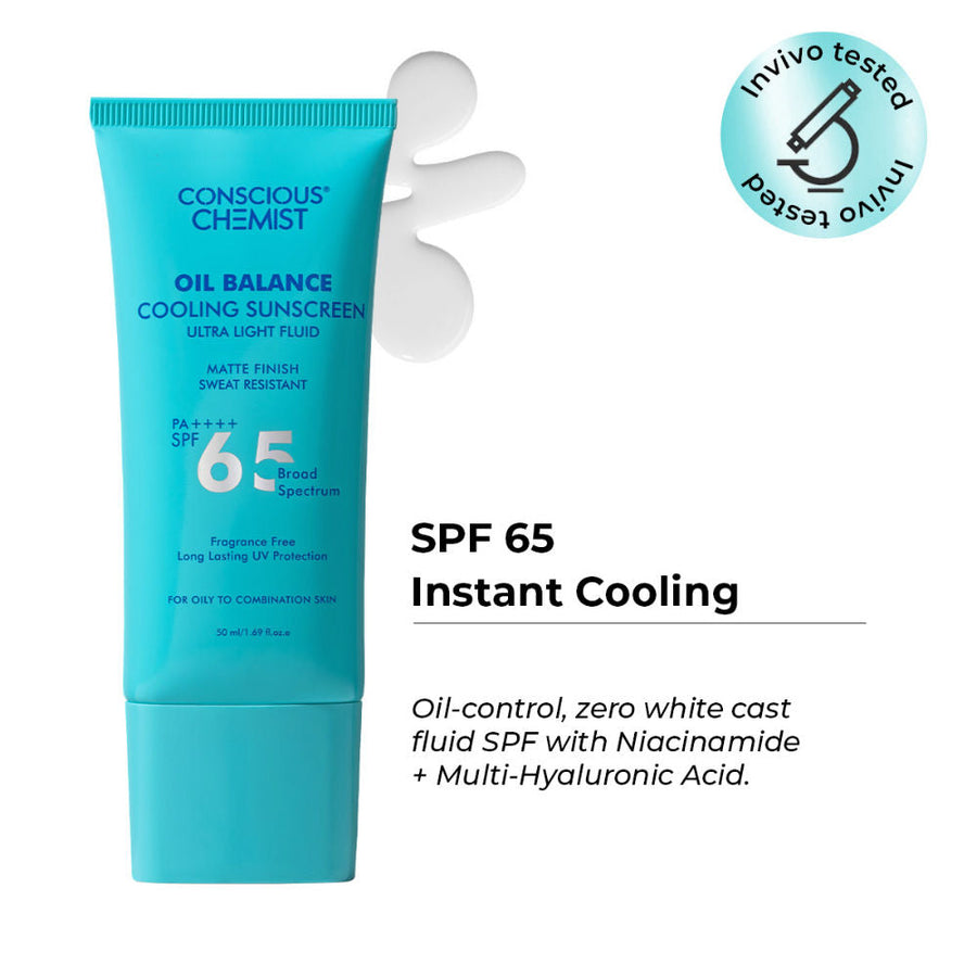Conscious Chemist Oil Balance Cooling Sunscreen Ultra Light Fluid