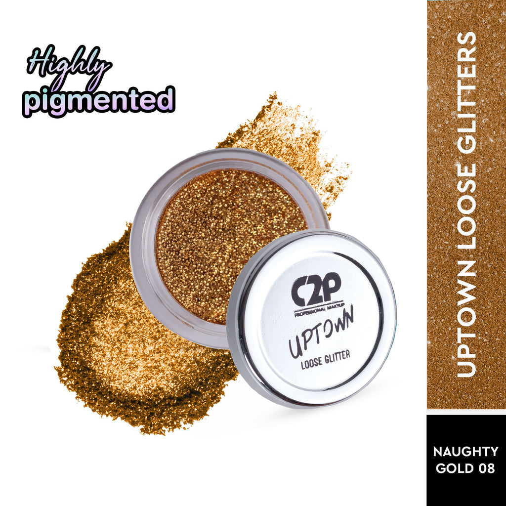 C2P Pro Uptown Loose Glitter for Eye Makeup Highly Pigmented Eyeshadow Powder