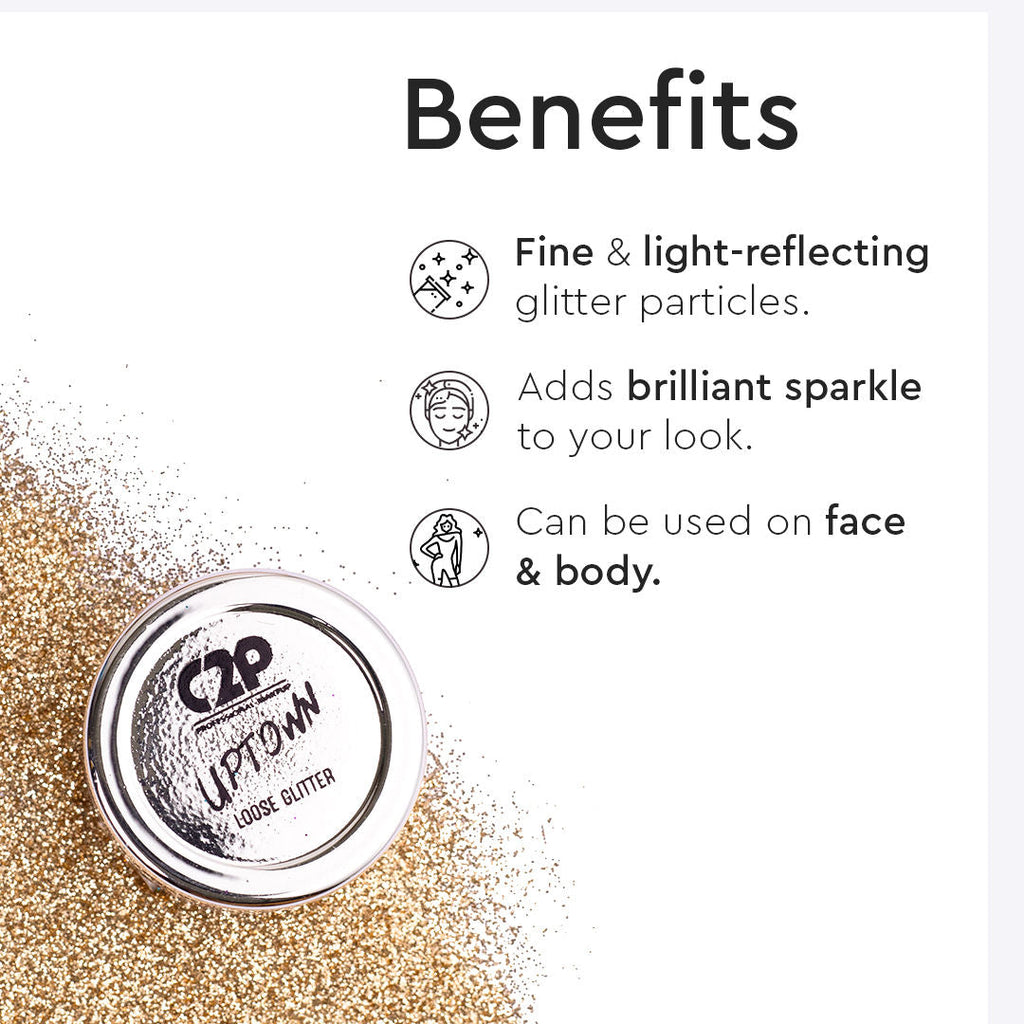 C2P Pro Uptown Loose Glitter for Eye Makeup Highly Pigmented Eyeshadow Powder
