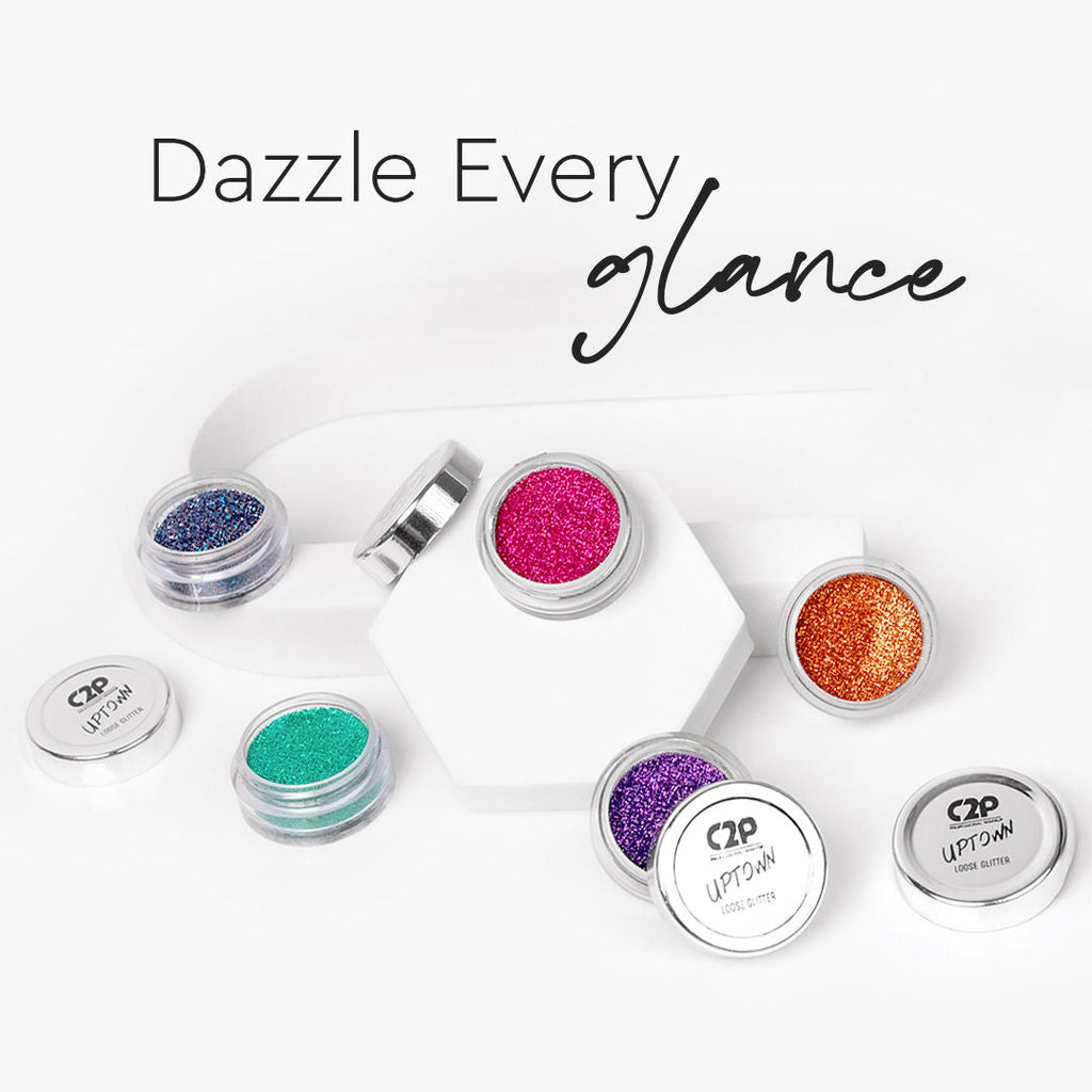 C2P Pro Uptown Loose Glitter for Eye Makeup Highly Pigmented Eyeshadow Powder
