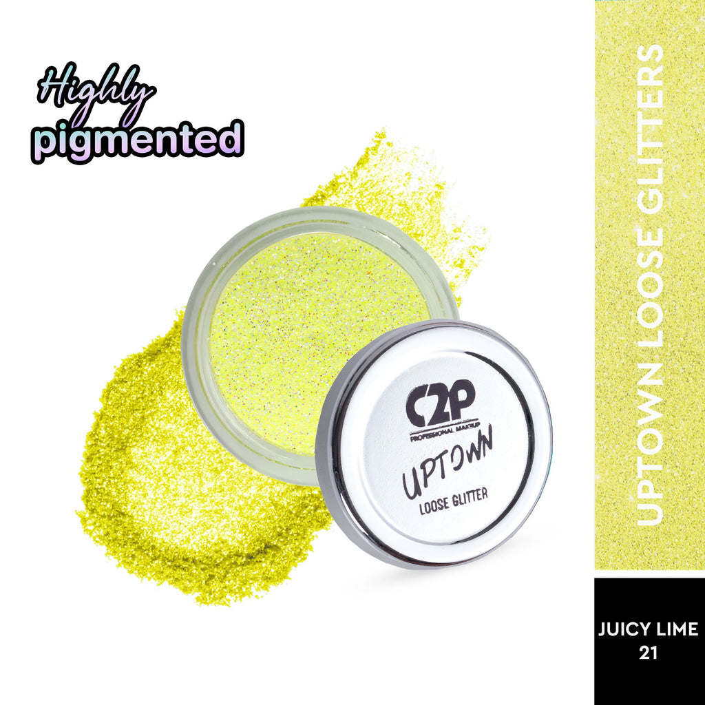 C2P Pro Uptown Loose Glitter for Eye Makeup Highly Pigmented Eyeshadow Powder