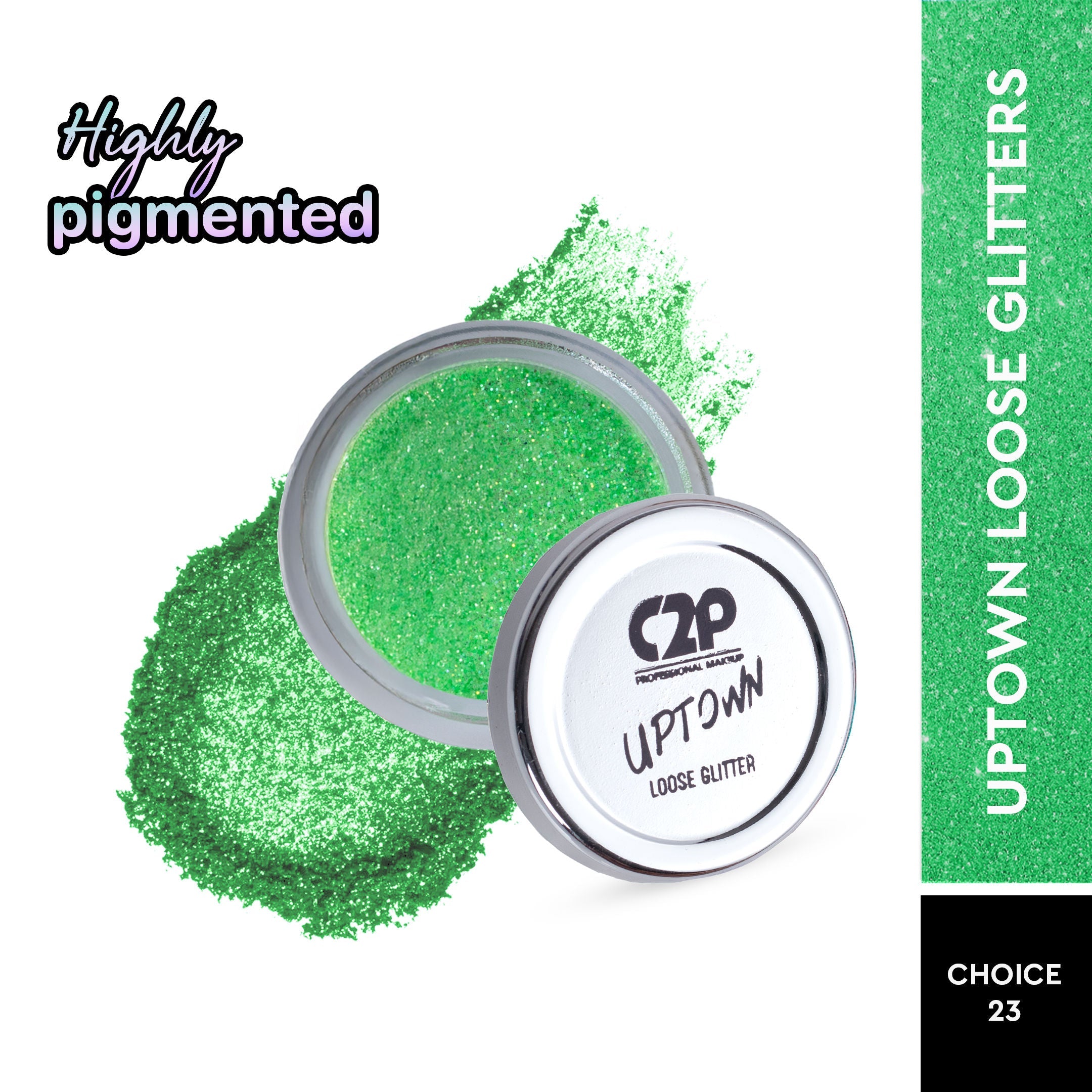 C2P Pro Uptown Loose Glitter for Eye Makeup Highly Pigmented Eyeshadow Powder