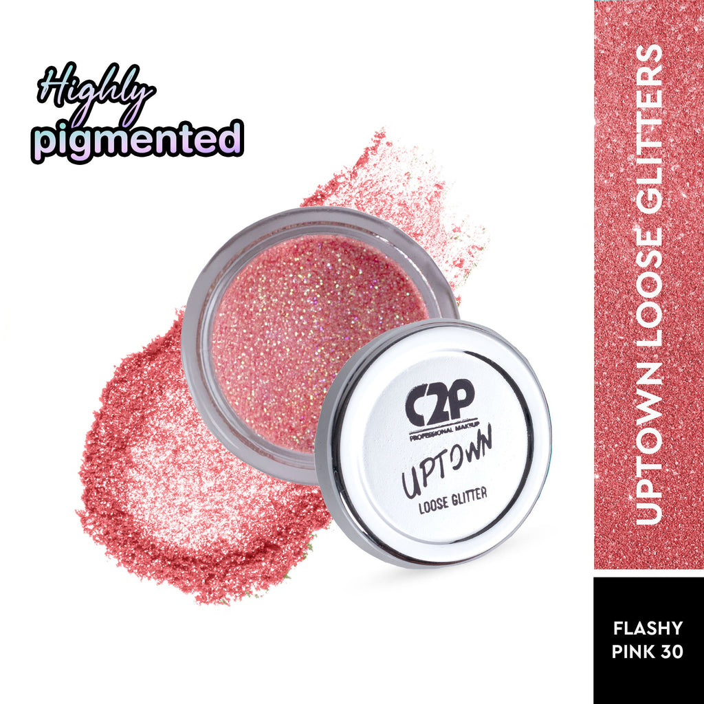 C2P Pro Uptown Loose Glitter for Eye Makeup Highly Pigmented Eyeshadow Powder
