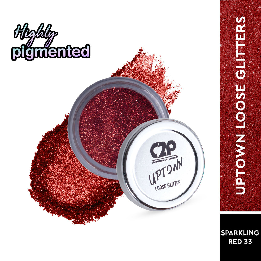 C2P Pro Uptown Loose Glitter for Eye Makeup Highly Pigmented Eyeshadow Powder