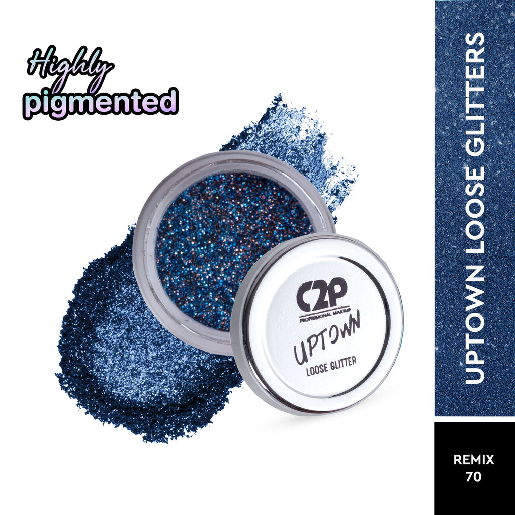 C2P Pro Uptown Loose Glitter for Eye Makeup Highly Pigmented Eyeshadow Powder