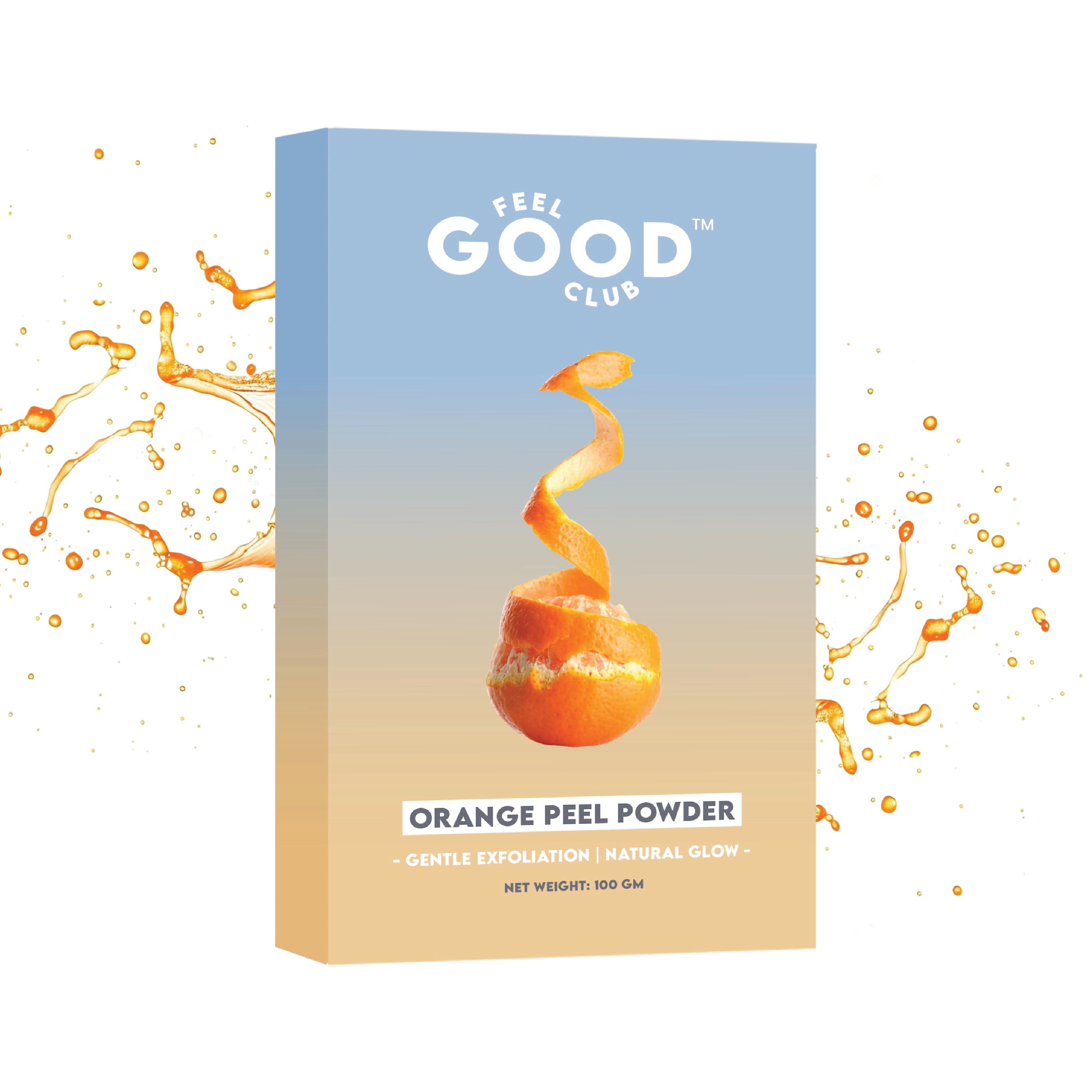 Feel Good Club Orange Peel Powder -Pure & Natural Detan Face Mask/ Pack For Skin Care Glow