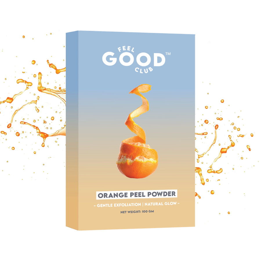 Feel Good Club Orange Peel Powder -Pure & Natural Detan Face Mask/ Pack For Skin Care Glow