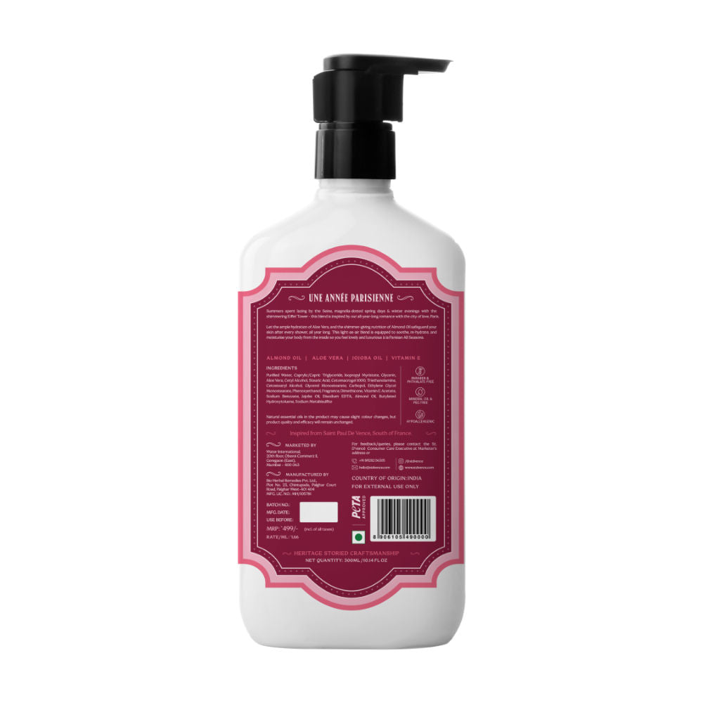 St. D'Vencé Parisian All Seasons Ultra Light Original Moisturizer Body Lotion