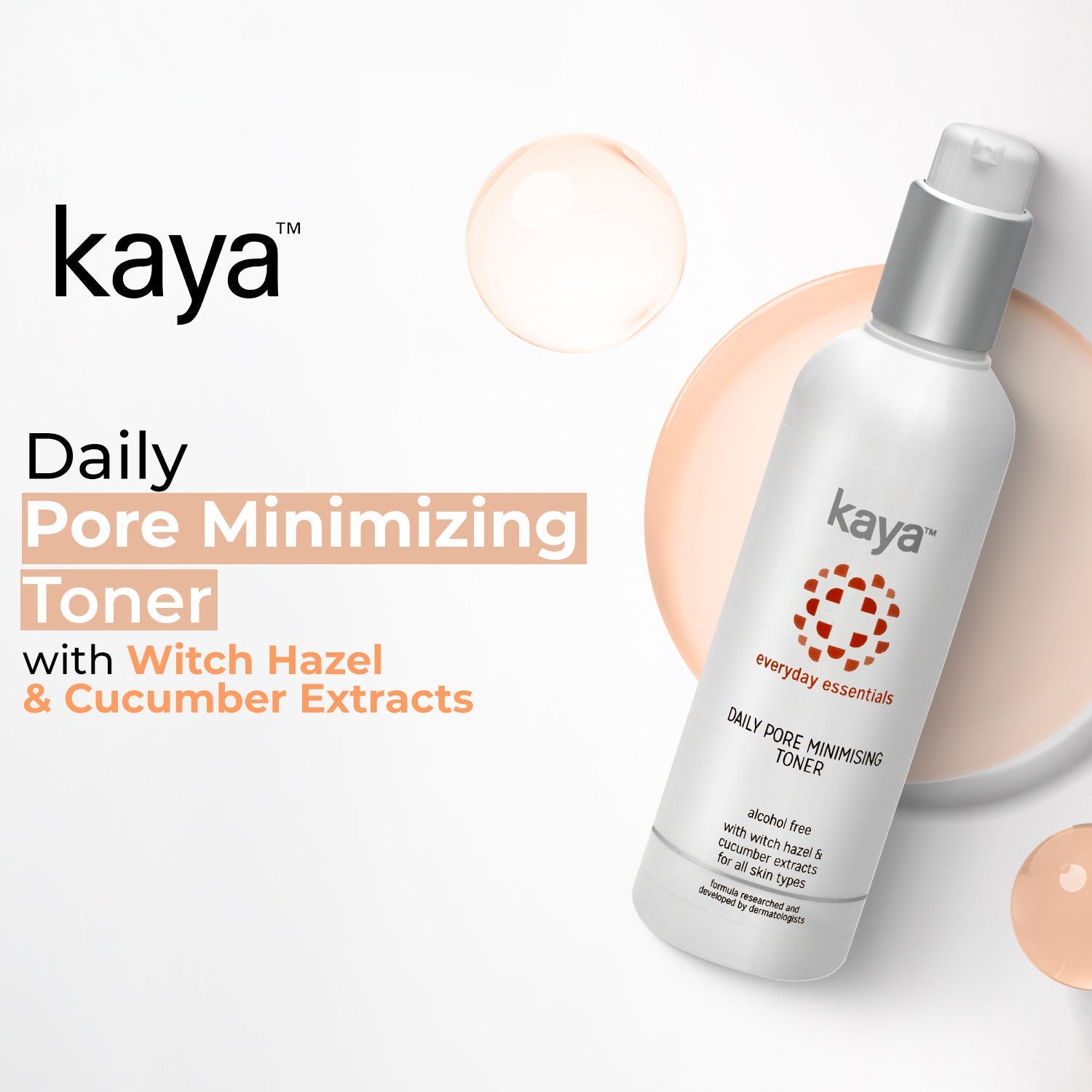 Kaya Daily Pore Minimising Toner, with Witch Hazel & Cucumber extract for all skin types