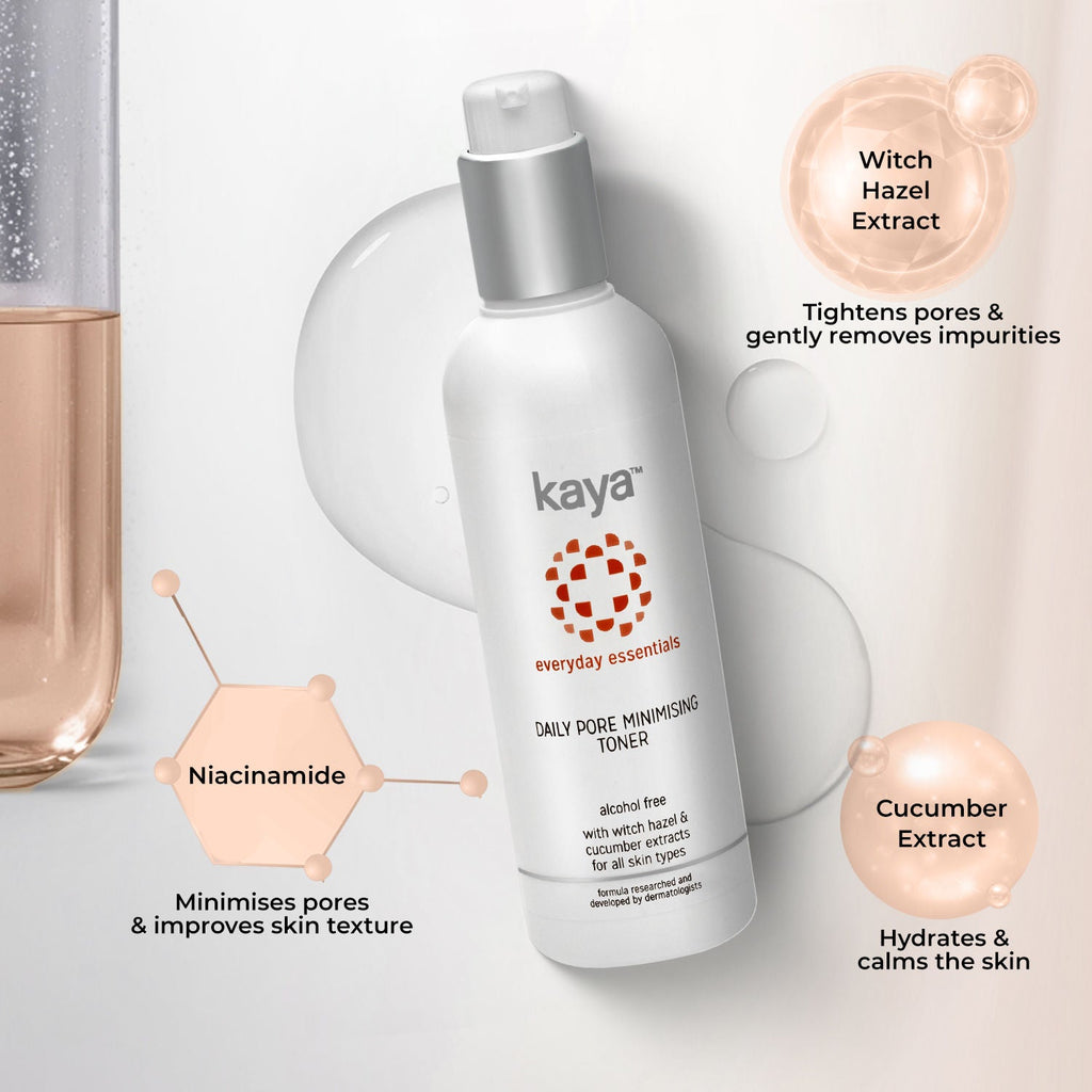 Kaya Daily Pore Minimising Toner, with Witch Hazel & Cucumber extract for all skin types
