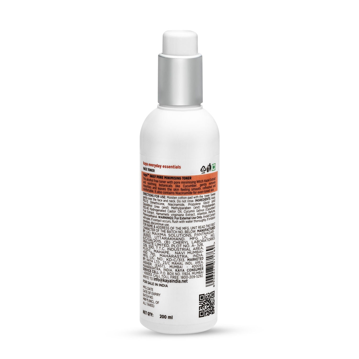 Kaya Daily Pore Minimising Toner, with Witch Hazel & Cucumber extract for all skin types