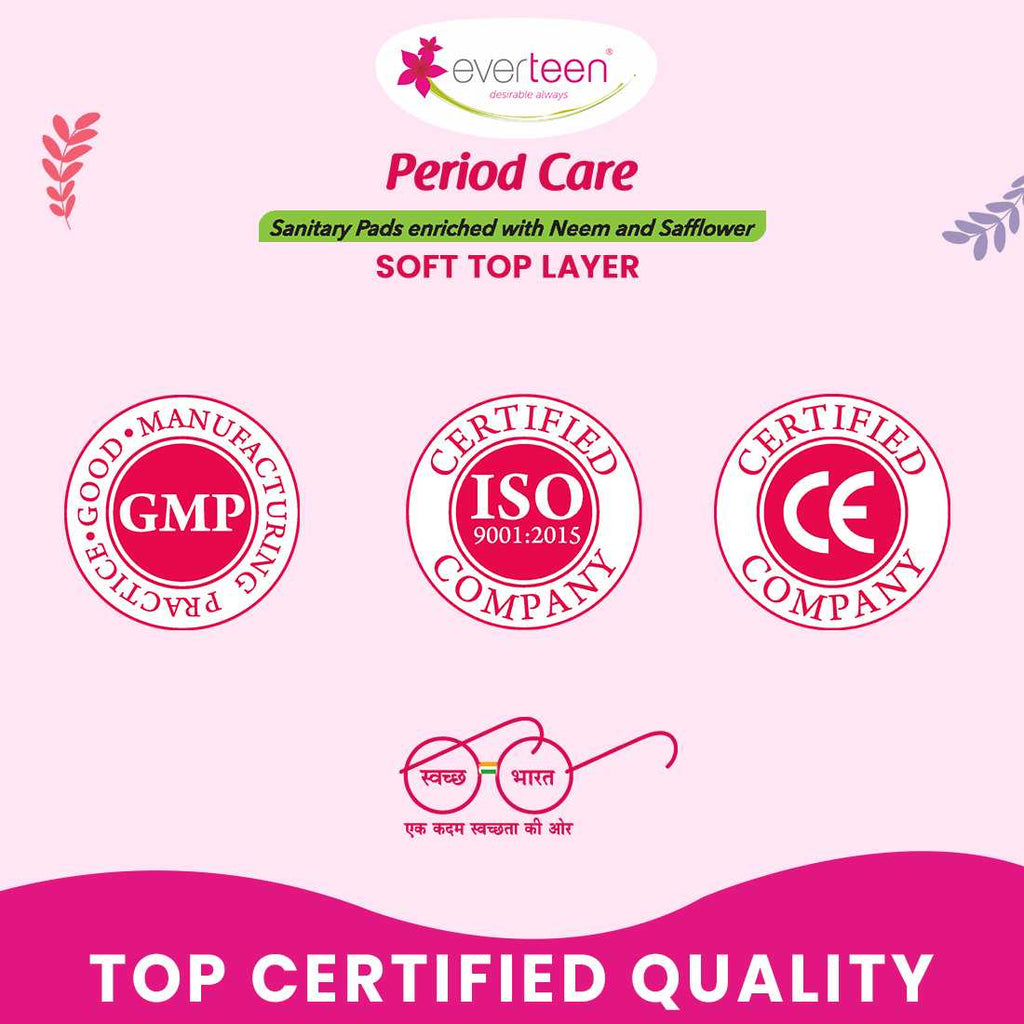 Everteen XXL Soft 40 Sanitary Napkins Pad With Free Menstrual Period Pain Relief Cramps Roll-On