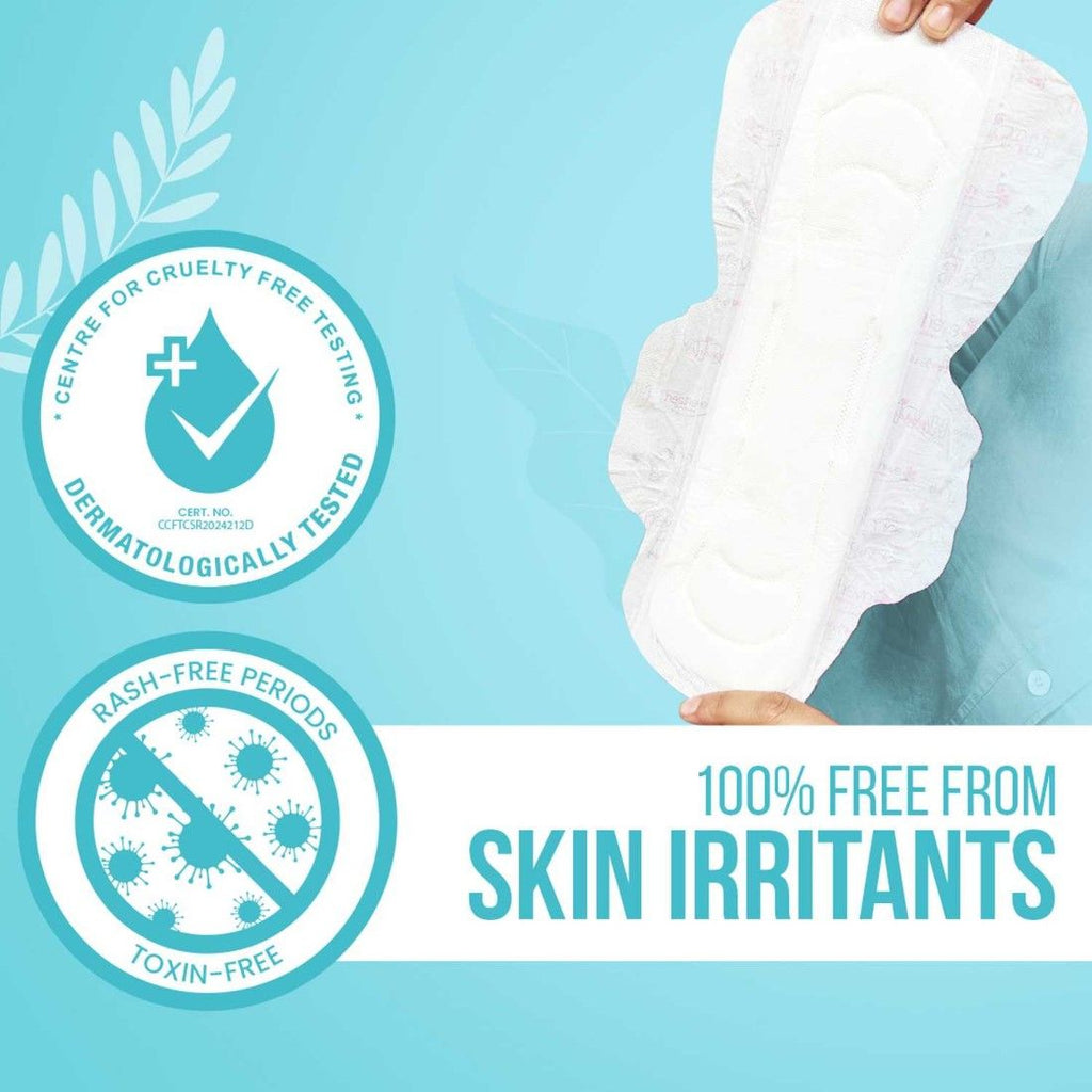 Everteen XXL Dry 40 Sanitary Napkins Pad With Free Menstrual Period Pain Relief Cramps Roll-On