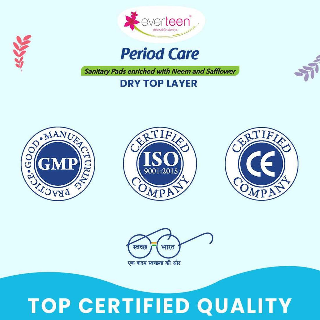 Everteen XXL Dry 40 Sanitary Napkins Pad With Free Menstrual Period Pain Relief Cramps Roll-On