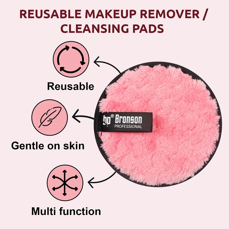 Bronson Professional Reusable Makeup Remover Cleansing Pads-Mix Colours