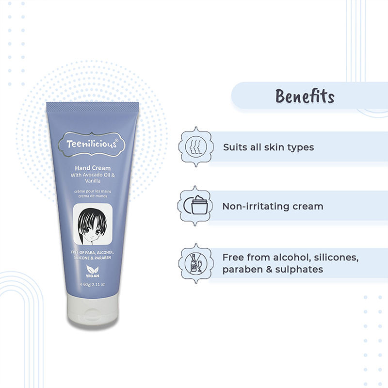 Teenilicious Hand Cream With Avocado Oil & Vanilla Extract