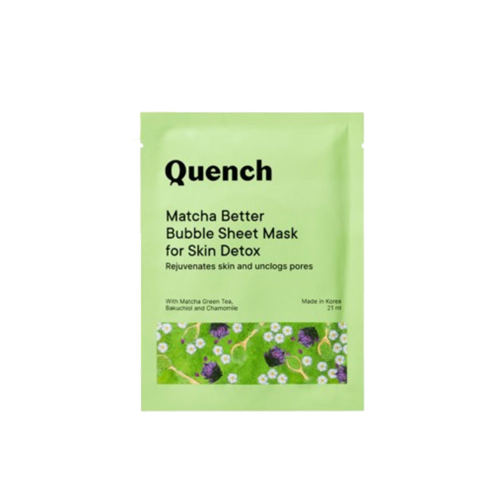 Quench Korean Bubble Sheet Mask with Matcha Green Tea