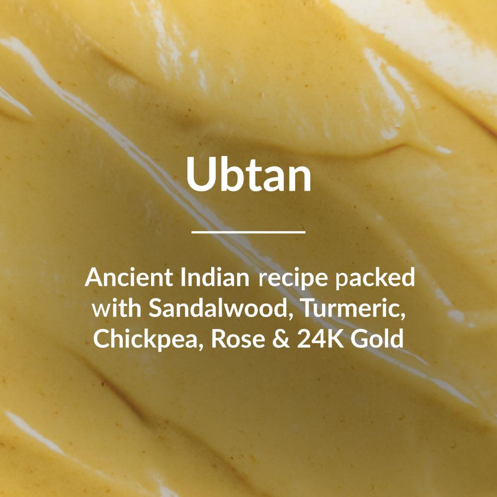 Lotus Botanicals Ubtan De-Tan Radiance Face Scrub ,Infused with 24K Gold For Gentle Exfoliation