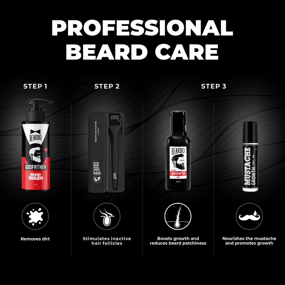 Beardo Godfather Beard Wash for men, Actively cleanses skin and beard