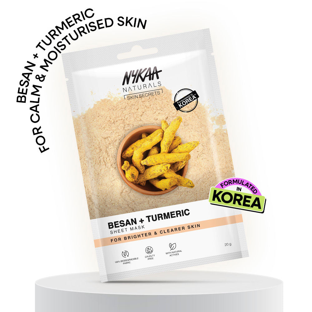 Nykaa Green Tea + Aloe Vera Sheet Mask For Hydrated Skin - Formulated in Korea - For All Skin Types