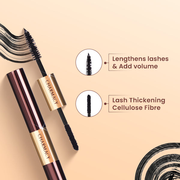 Charmacy Milano Power Lash Mascara - Dual-Sided, Tubing Formula, 5X Length & Volume