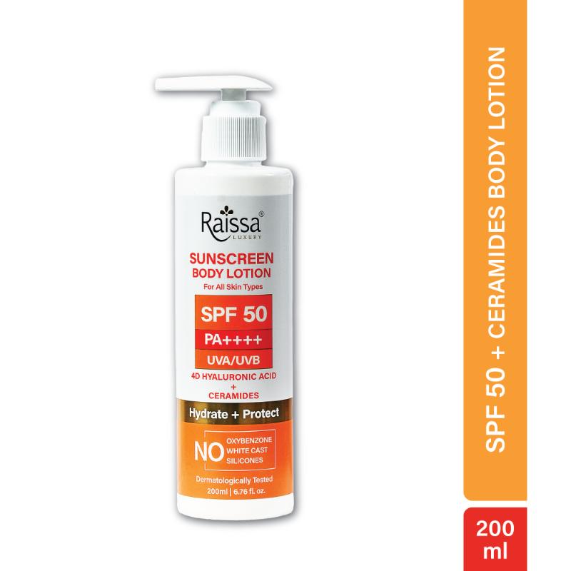 Raissa Luxury SPF 50 Sunscreen Body Lotion