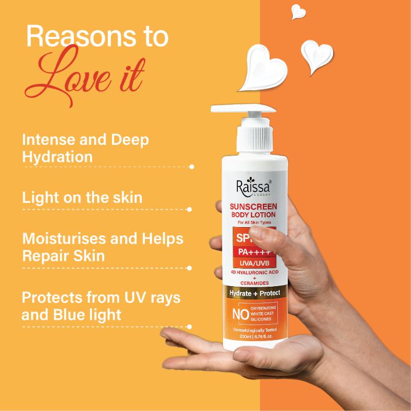 Raissa Luxury SPF 50 Sunscreen Body Lotion